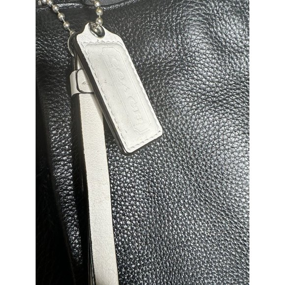 COACH Park Black Pebbled Leather North South Tote Bag Zip Large F23662 - Picture 5 of 6